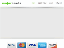Tablet Screenshot of majorcards.com